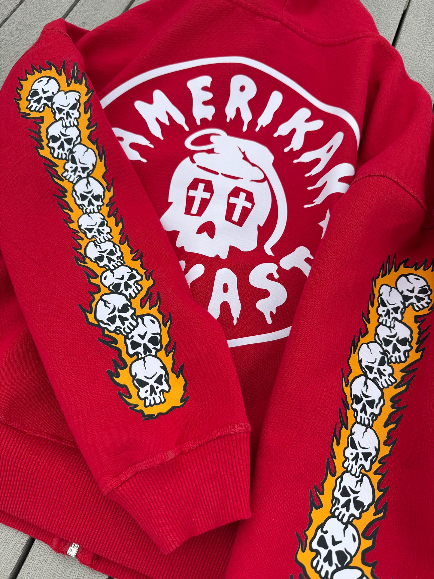 Numb skull zip up hoodie