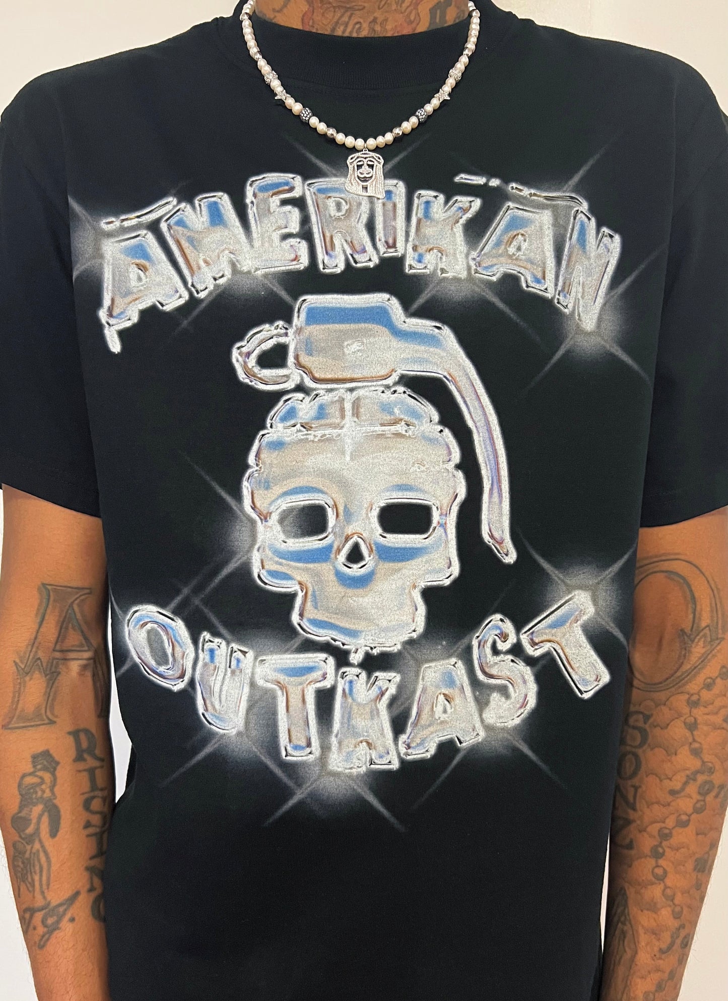 Metallic AO logo tee