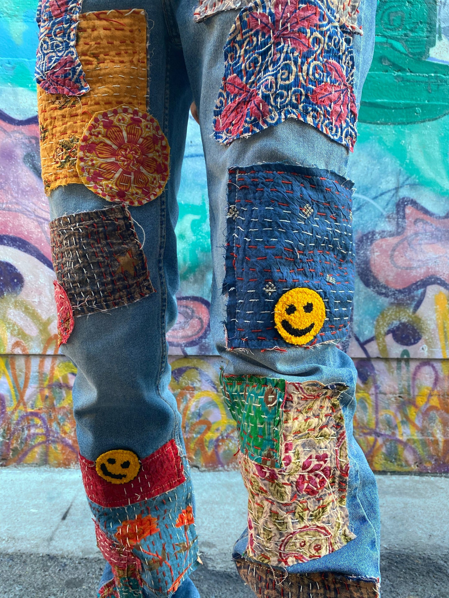 No worries patch denim jeans