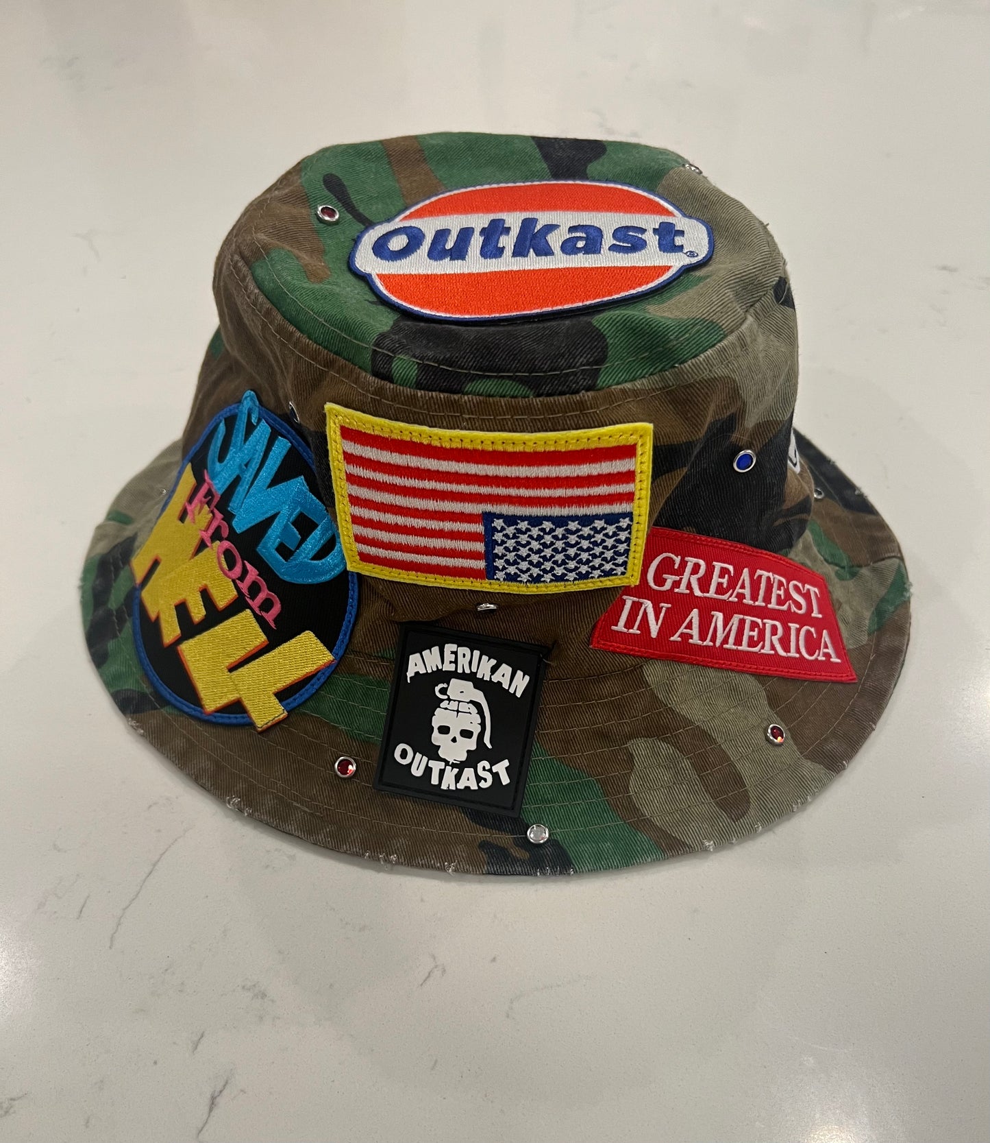 Saved from hell studded bucket