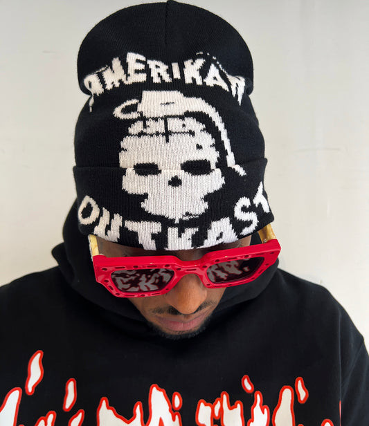 AO logo beanie black