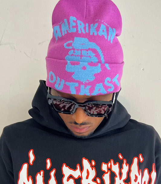 AO logo beanie purple