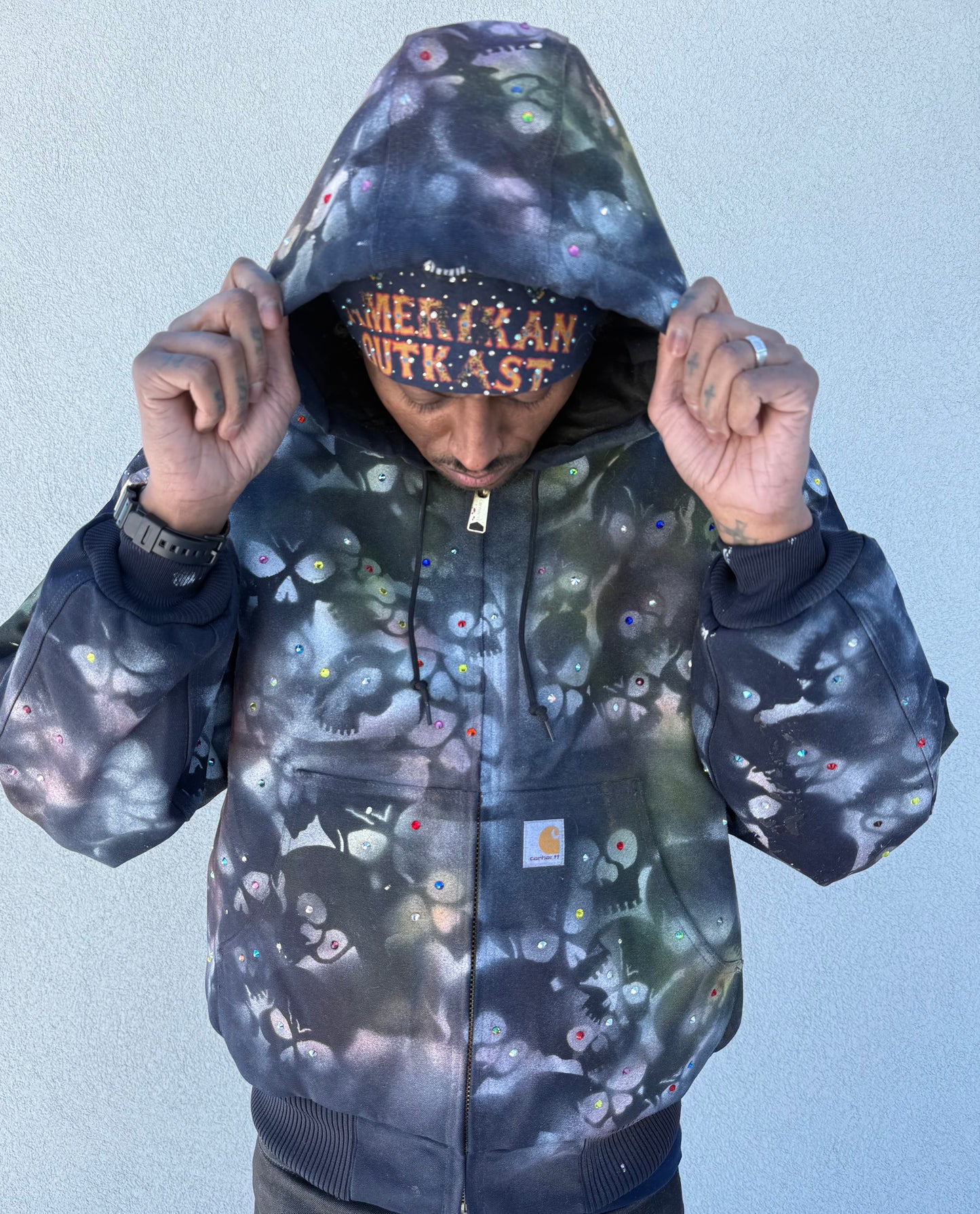 Numbskull studded worker jacket