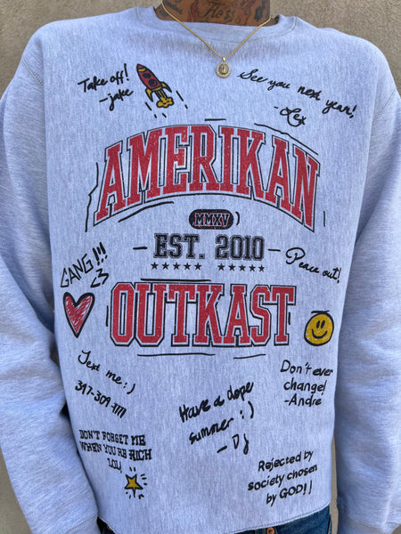 AO university cropped crew neck