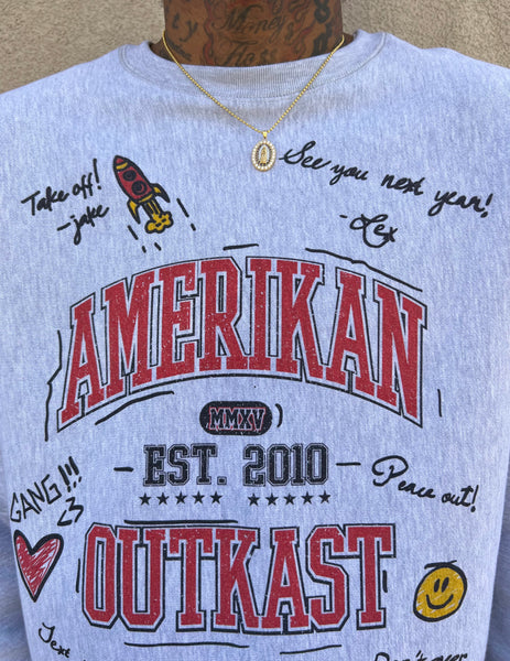 AO university cropped crew neck