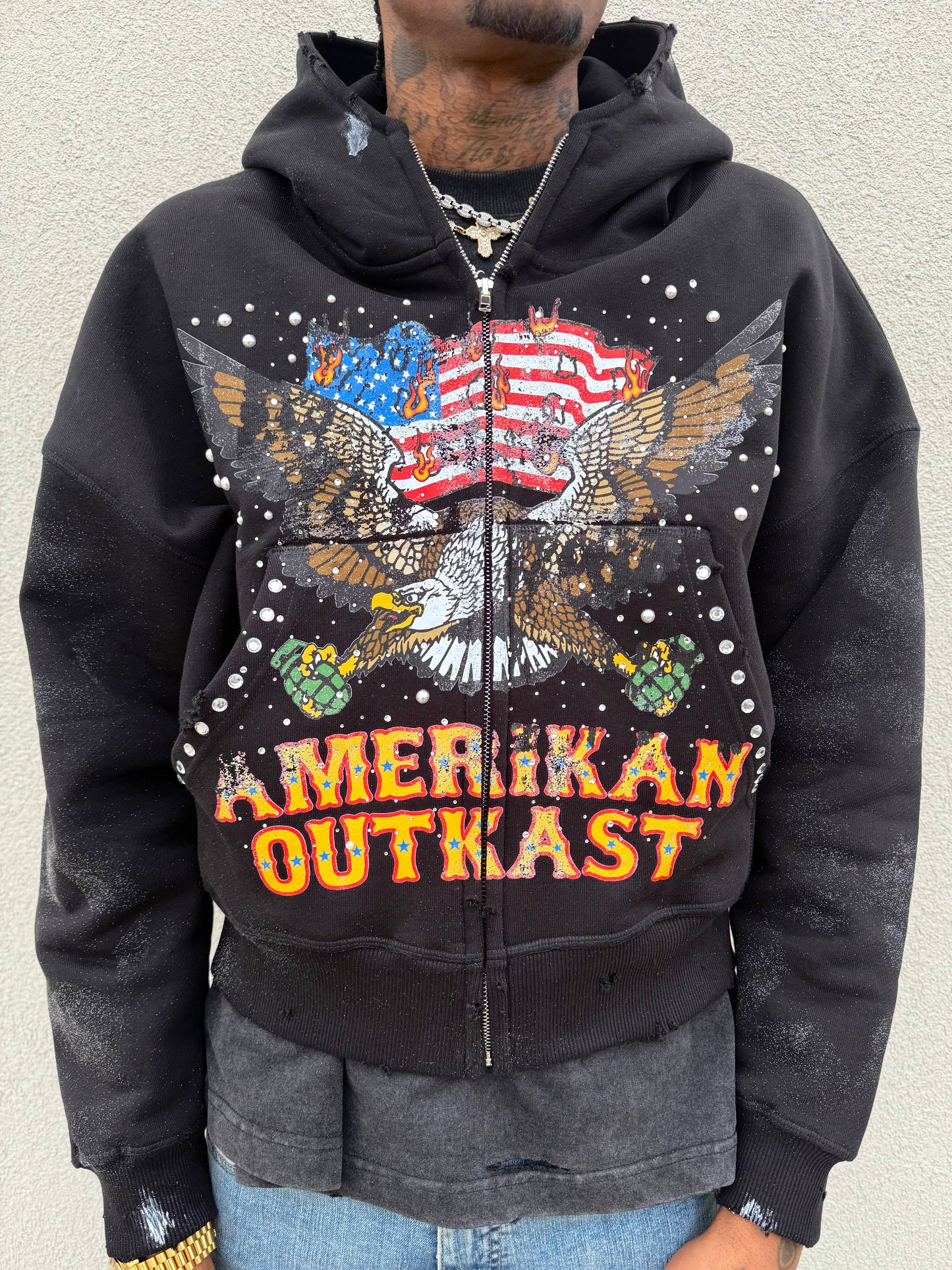 Rebel zip up hoodie