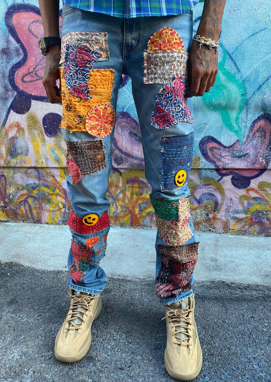 No worries patch denim jeans
