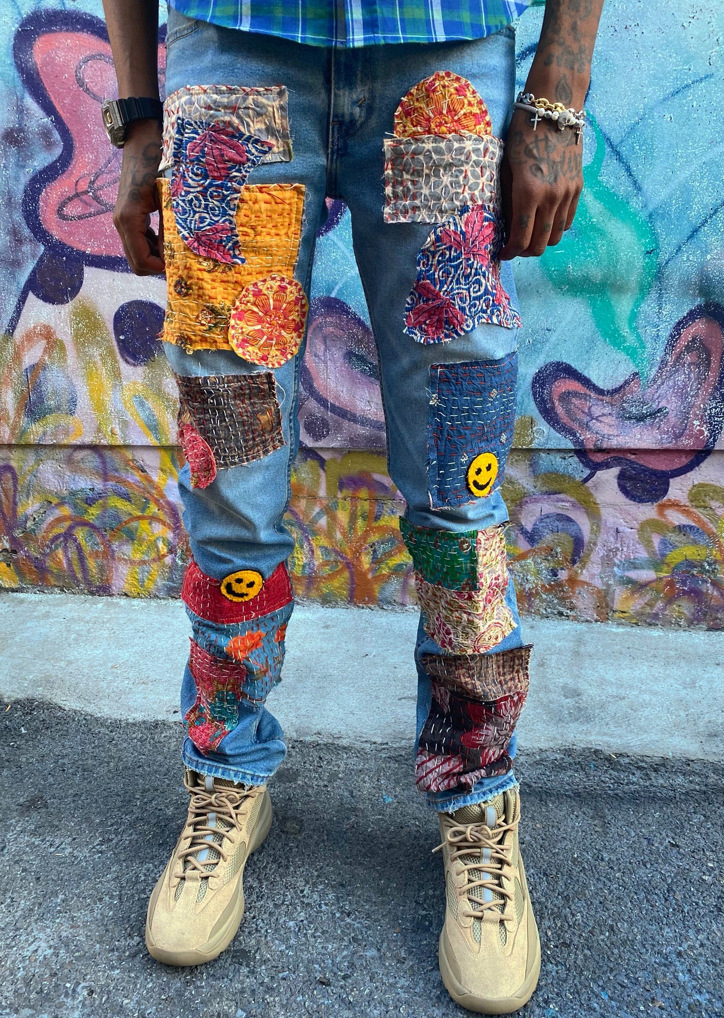 No worries patch denim jeans