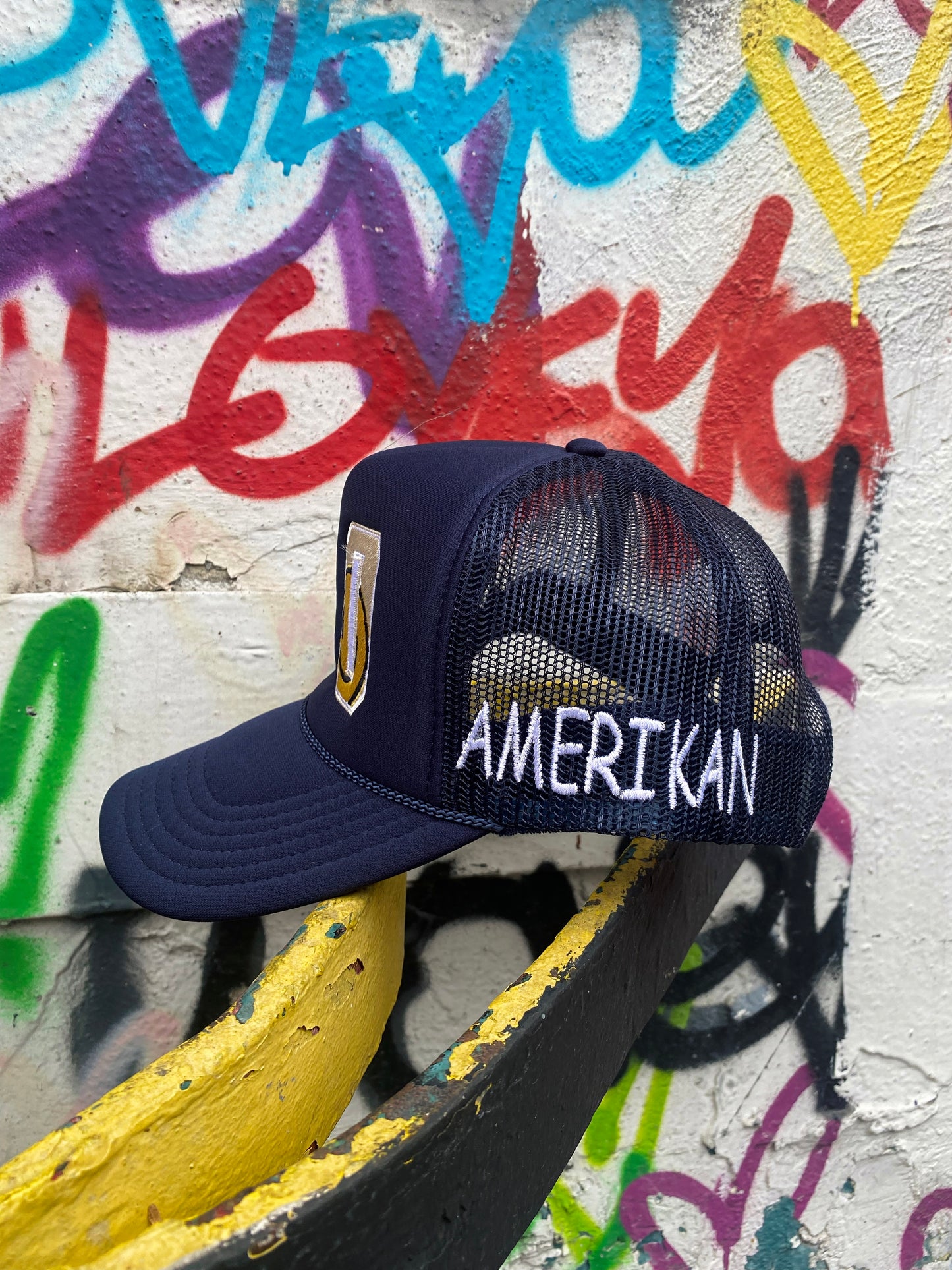 AO Smiley trucker Blue