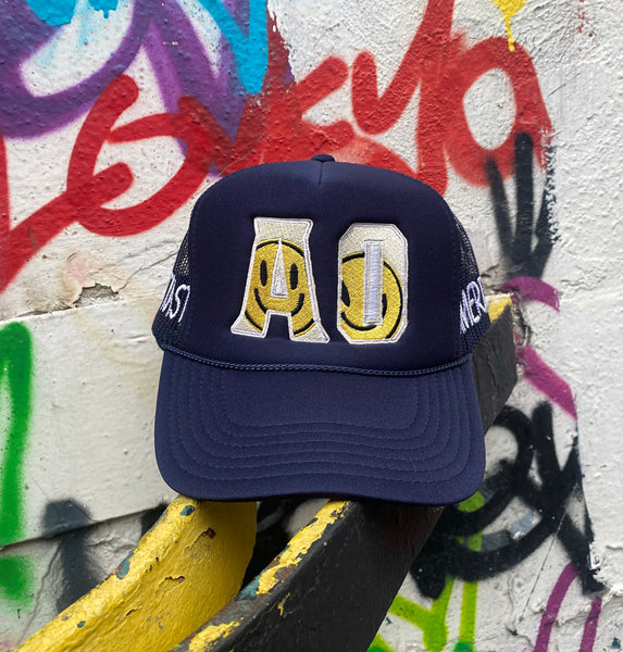 AO Smiley trucker Blue