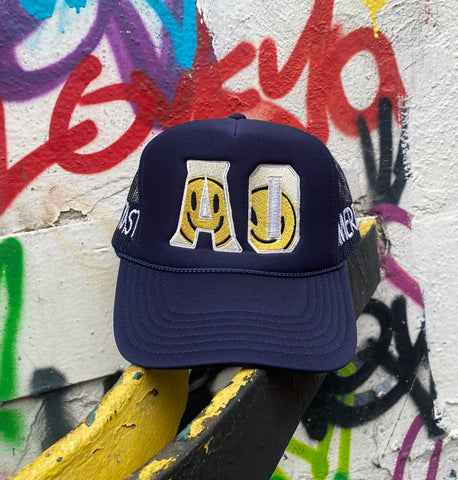 AO Smiley trucker Blue