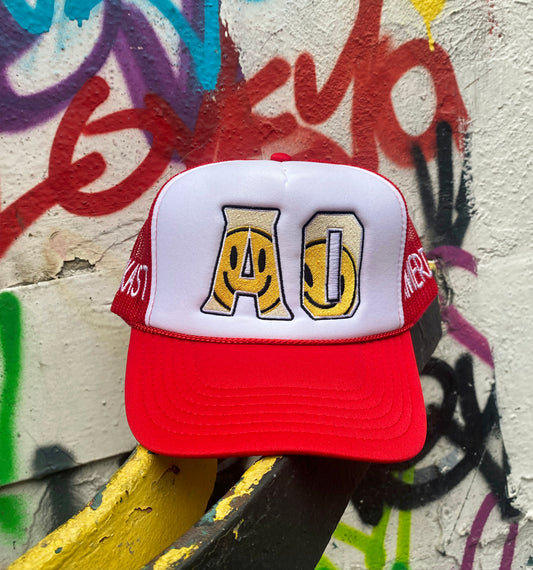 AO Smiley trucker Red
