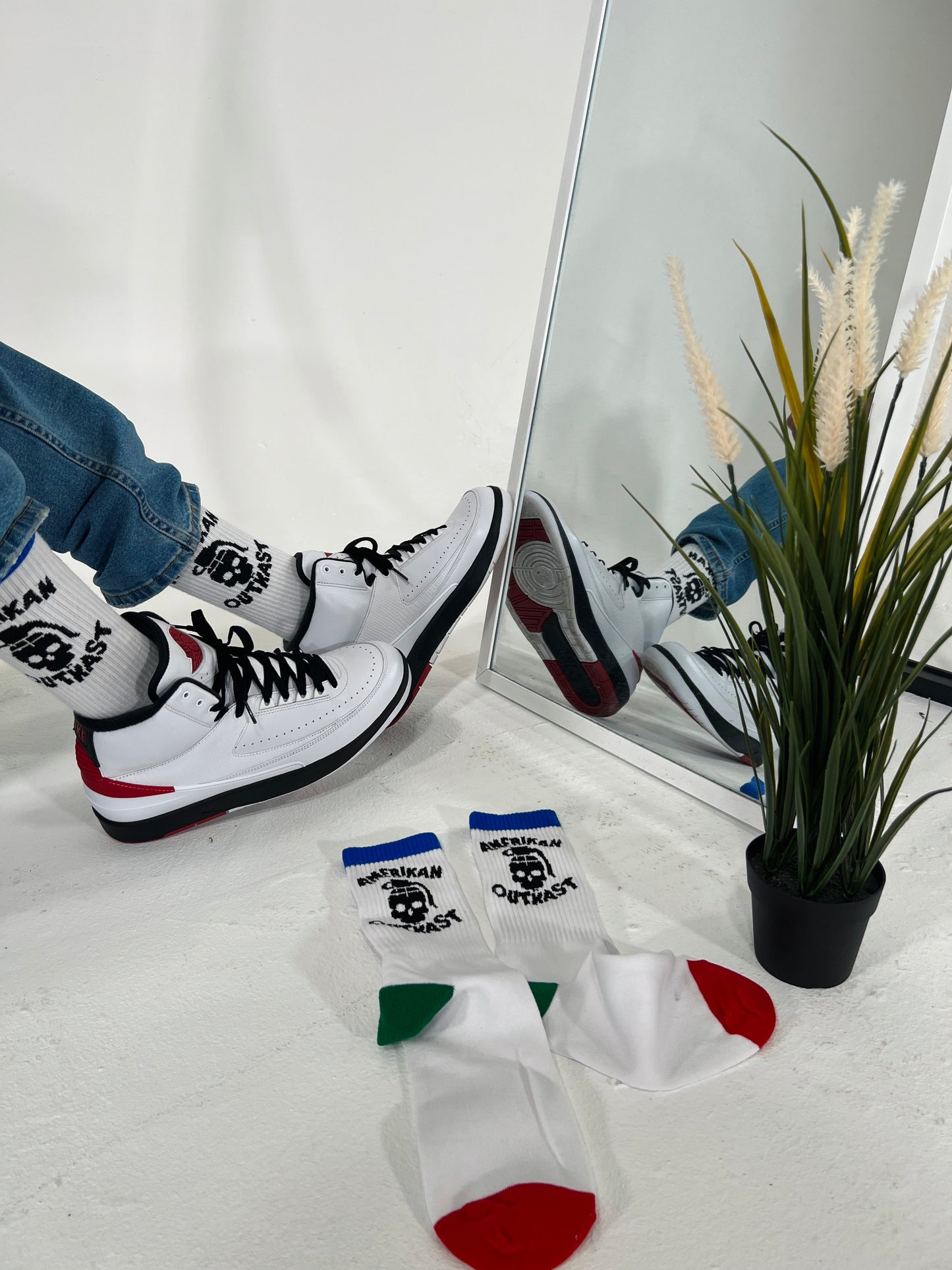 AO color block sock